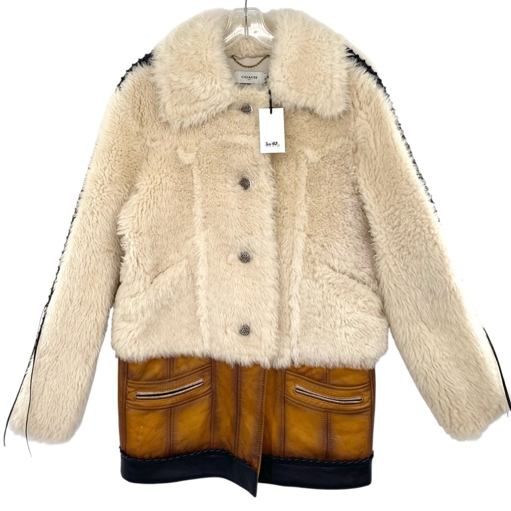 Coach 1941 Shearling Leather Coat New